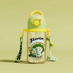 Bouteille d'eau fontaine de plongée pour enfants motif baleine - Gobelet antifuite en Tritan (Diverses tailles et couleurs)