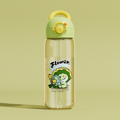 Bouteille d'eau fontaine de plongée pour enfants motif baleine - Gobelet antifuite en Tritan (Diverses tailles et couleurs)
